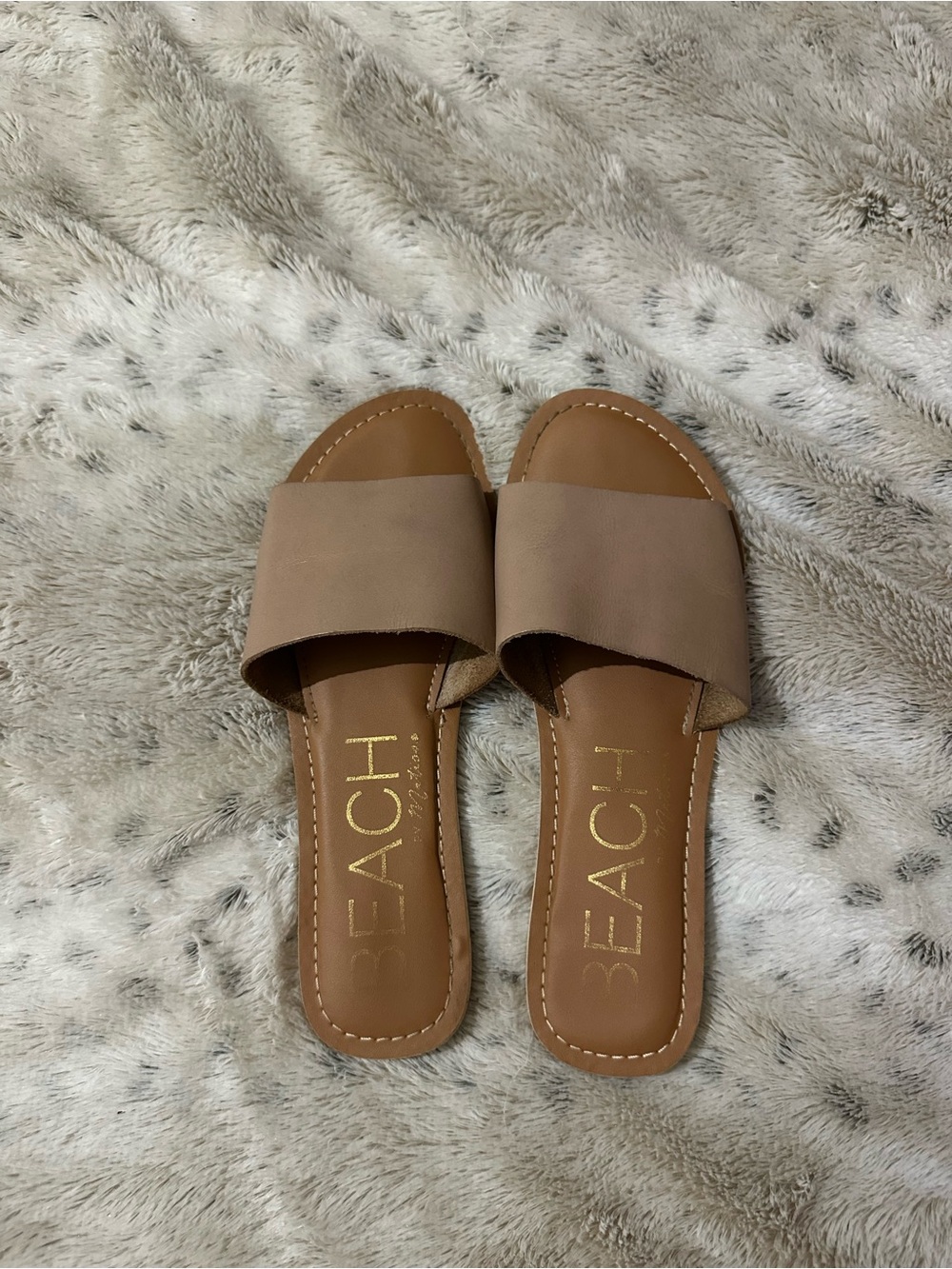 Taupe Slide Sandals for Women